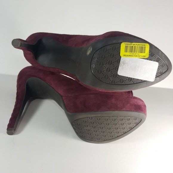 New Antonio Melani "Luna" Suede peep toe heels - Picture 7 of 8